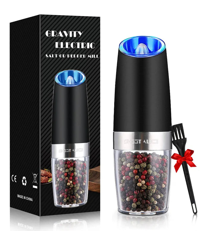 USB Rechargeable Electric Salt and Pepper Grinder with Automatic Dispense