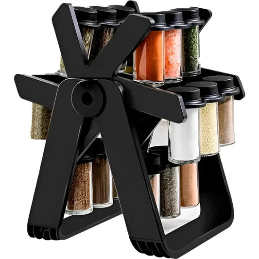 Rotating Condiment Holder with 18 Jars