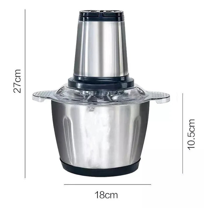 Large 2-Liter Electric Food Processor and Grinder - Meat, Grains, and Vegetables